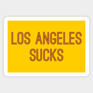 Los Angeles Sucks (Burgundy Text) Sticker